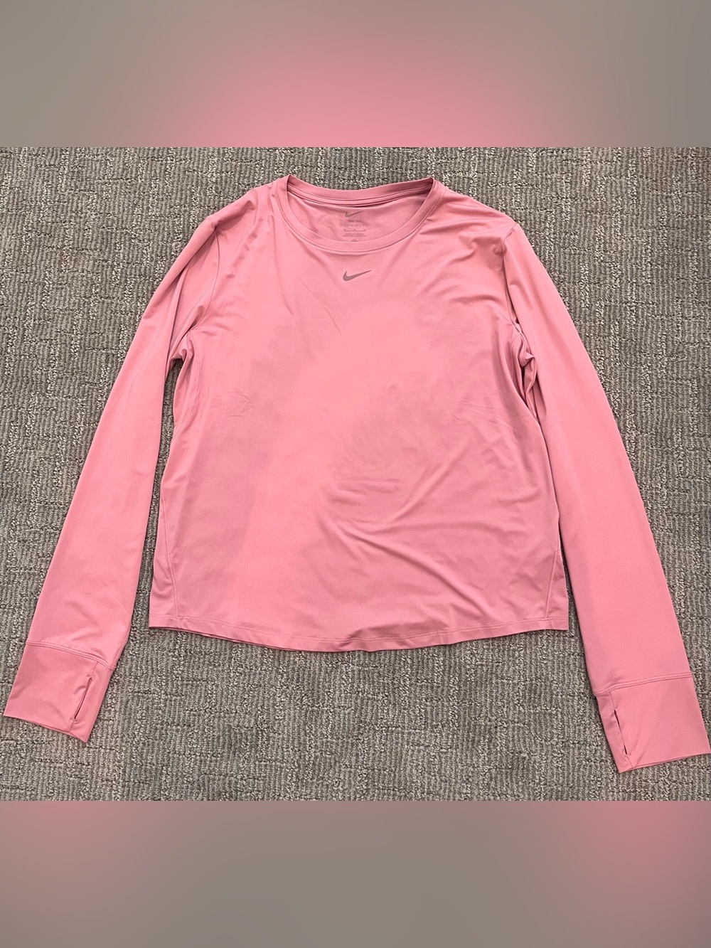 Nike Pink Long-Sleeve Dri-FIT Performance Top